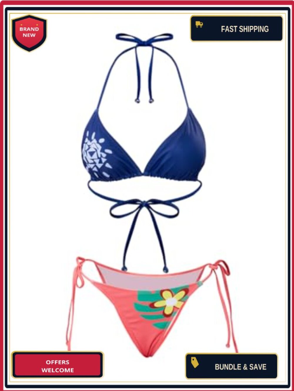 Nico Robin Cosplay Bikini Halter Triangle Two Piece Swimsuit